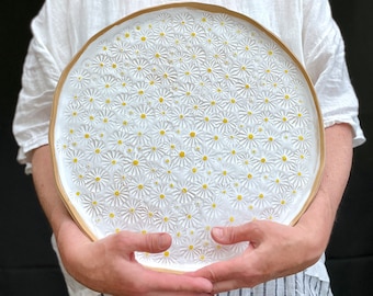 Ceramic Large Daisy Platter