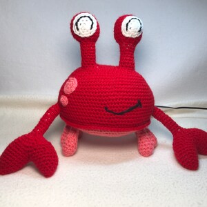 Crab Crochet Amigurumi Plush-Finished Product