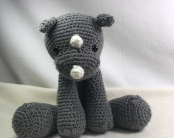 Ruby the Rhino Crochet Amigurumi Plush - Preorder