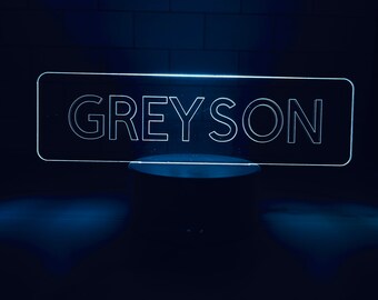 Led Name Plate Etsy