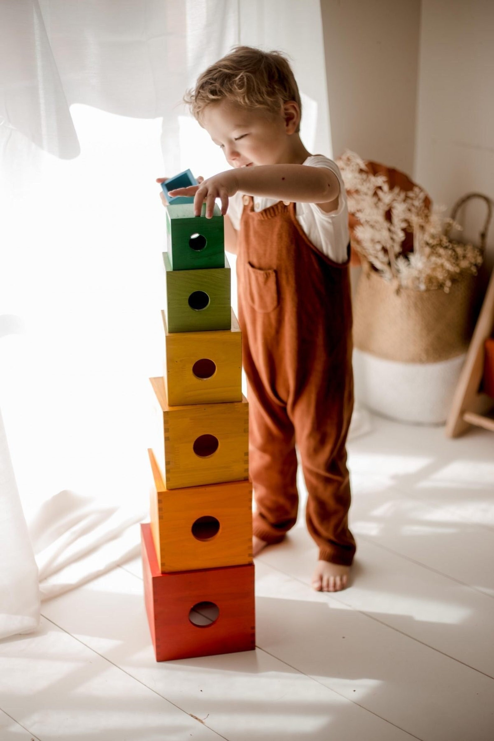 Stacking Boxes Eyfs Rainbow Nesting Boxes - Etsy