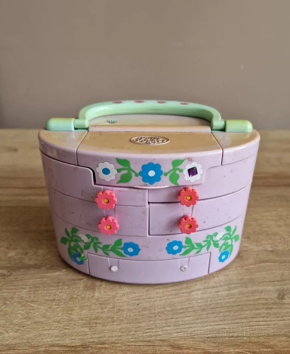 Polly Pocket Beauty Case Eye Shadow Compact Fleur Bleue Bluebird Toys 1991 Acces