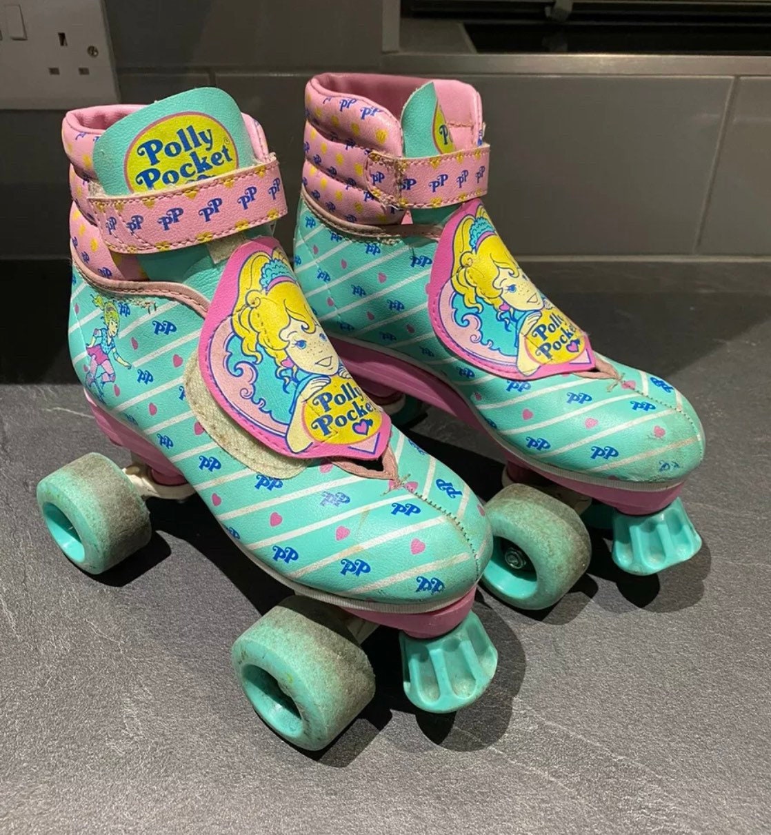 Vintage Polly Pocket Uk Childrens Size 1 Roller Skates Etsy