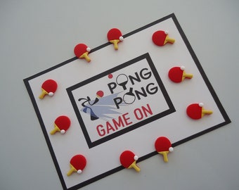 Ping Pong Frig Magnets (10) Paddle Ball Push Pins Neodymium Earth Magnets On Back Sweet Swap Gift Xmas Secret Santa Gift Stocking Stuffer