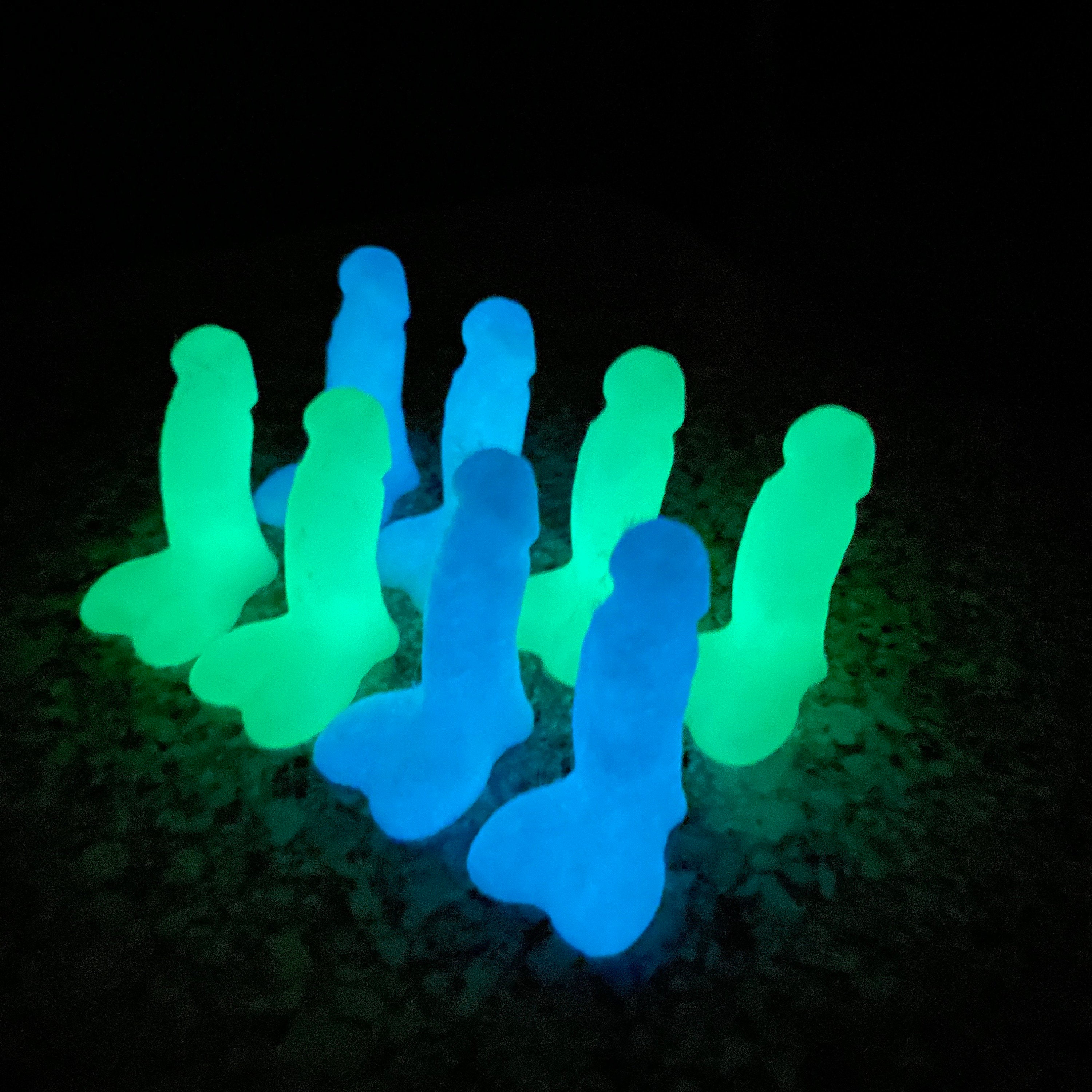 Bag Of Dicks Glow In The Dark - 20 Pack Tiny Penis Novelty Toys For Bachelorette Parties & Gag Gifts