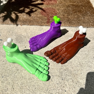 Flexi Feet & Bone Halloween Foot 3D Printed Glow Dark Articulated Moveable Toy Decorative Novelty Gift Birthday Present Fidget Desk Model