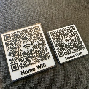 Custom WiFi Access Coasters/Wall Sign QR Code - URL Link 3D Print