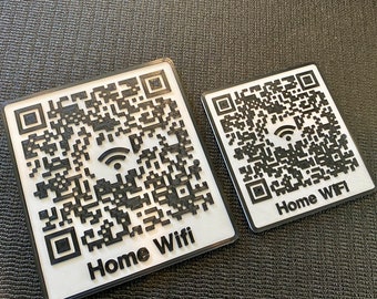 Benutzerdefinierte WiFi-Zugang Untersetzer/Wandschild QR-Code – URL-Link 3D-Druck