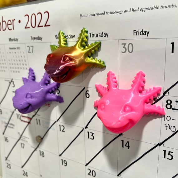 Cute Axolotl Fridge Big Smile Flexi Fidget Toy Etsy