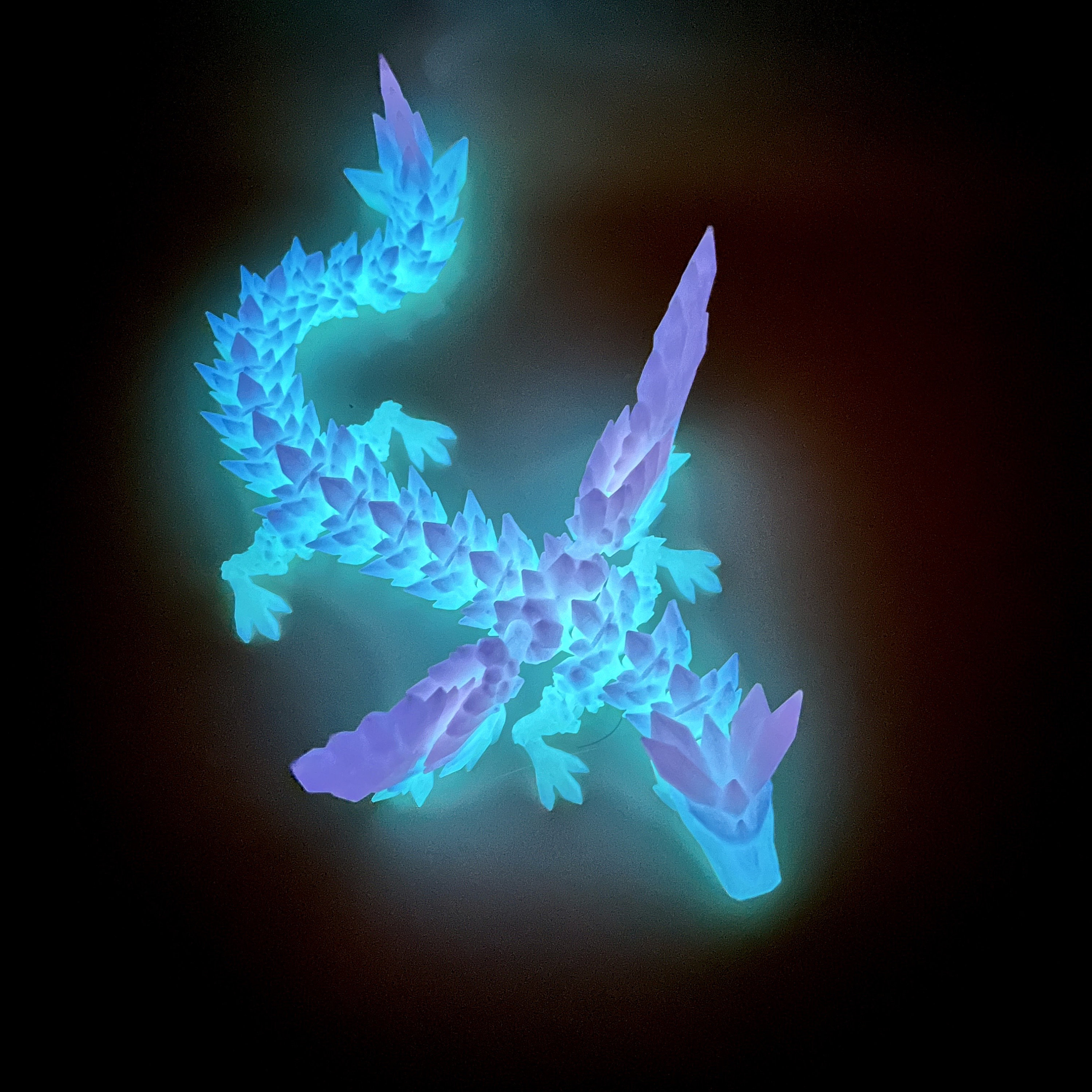 Magic Wing Crystal Dragon Glow In Dark Rainbow 3D Printed Bookshelf Decor Desk Decoration Fidget Sensory Toy Stress Cosplay Fantasy Winged