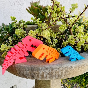 T-Rex Flexible Articulated Toy Cute Fun Birthday Gift Kids Dinosaur