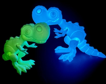 Flexi T-Rex Glow In The Dark Gelede Speelgoed Leuke Leuke Verjaardagscadeau Kinderen Dinosaurus Fidget Bureau Model Speelgoed Jurassic Novelty