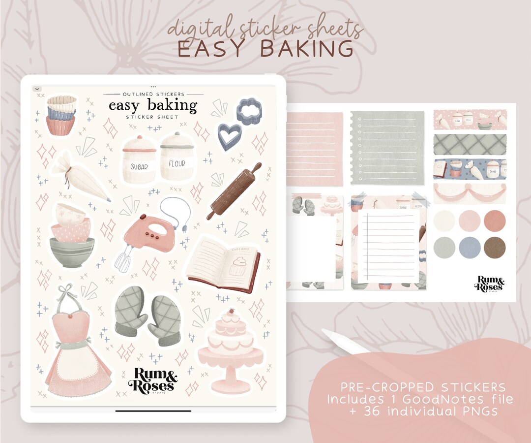 Baking Digital Stickers Digital Stickers for Planners, Journals ...