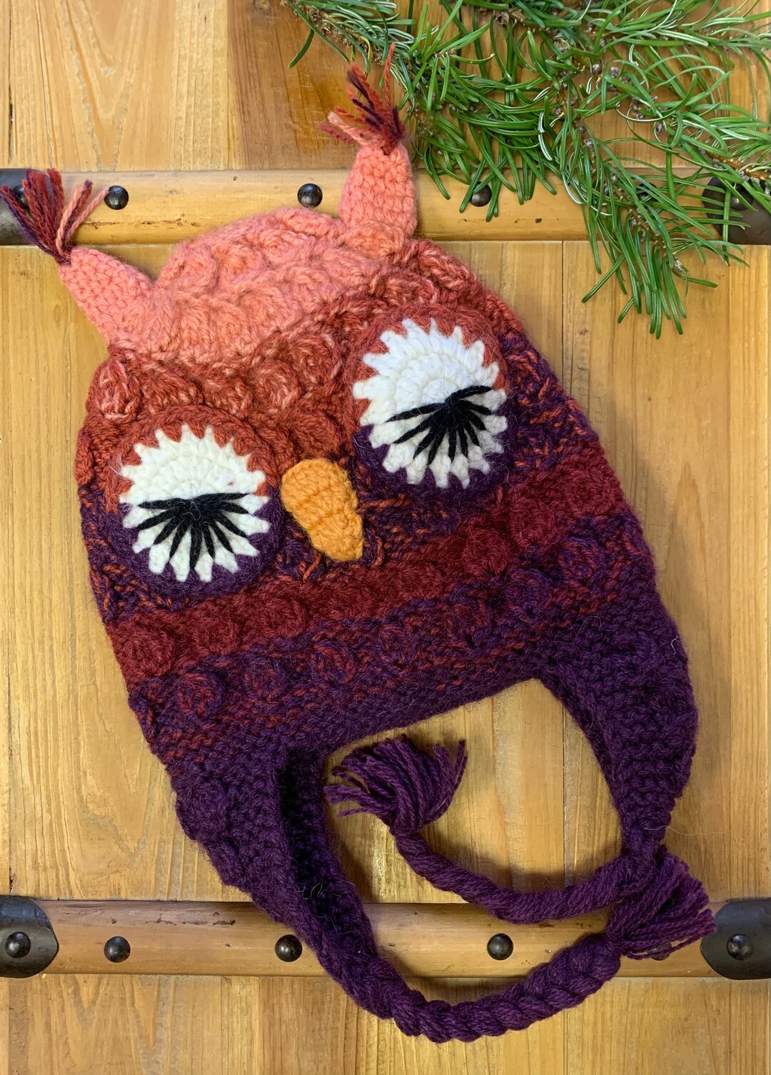 Children's Knit Animal Hat Lady Owl Etsy