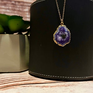 Purple Solar Quartz Necklace