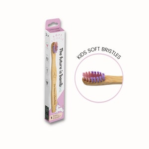 KIDS Brosses à dents en bambou - Végétalien - EcoFriendly - Soft Bristles UNICORN 1 Brosse à dents