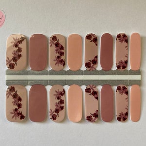 Roze bloemen nagelfolie | Nagellaksticker | Nagelstrips