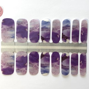 Purple Waves Nail Wraps | Nail Polish Sticker | Nail Strips
