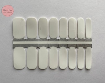 White Nail Wraps | Solid Nail Polish Sticker | Nail Strips