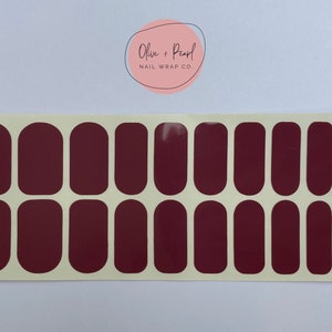 Purple Nail Wraps | Solid Nail Polish Sticker | Nail Strips