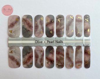 Subtle Watercolour Nail Wraps | Semitransparent Nail Polish Sticker | Nail Strips