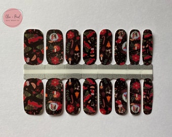 Christmas Potpourri Nail Wraps | Nail Polish Sticker | Nail Strips