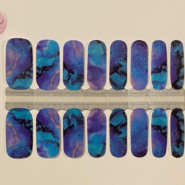 Blue Ice Nail Wraps | Nagellak Sticker | Nagelstrips