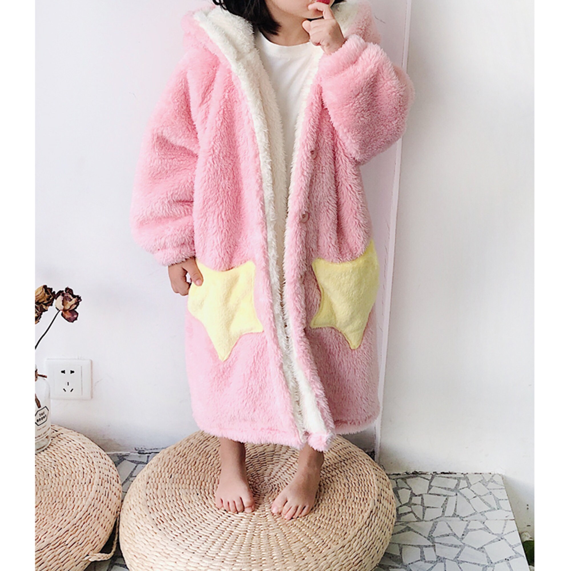 Children Bathrobe Soft Plush Bathrobe Cute Bathrobe Terry Etsy