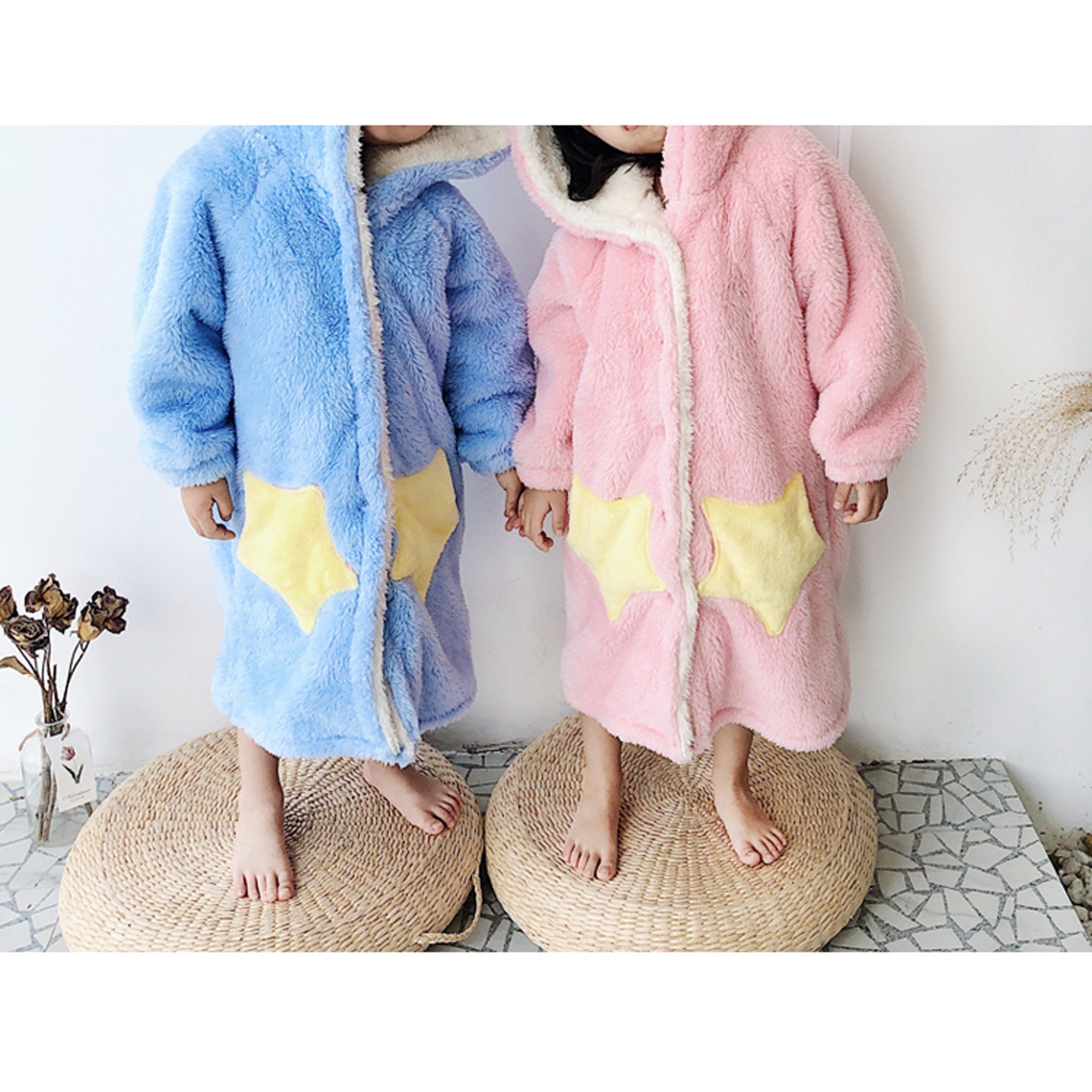 Children Bathrobe Soft Plush Bathrobe Cute Bathrobe Terry Etsy