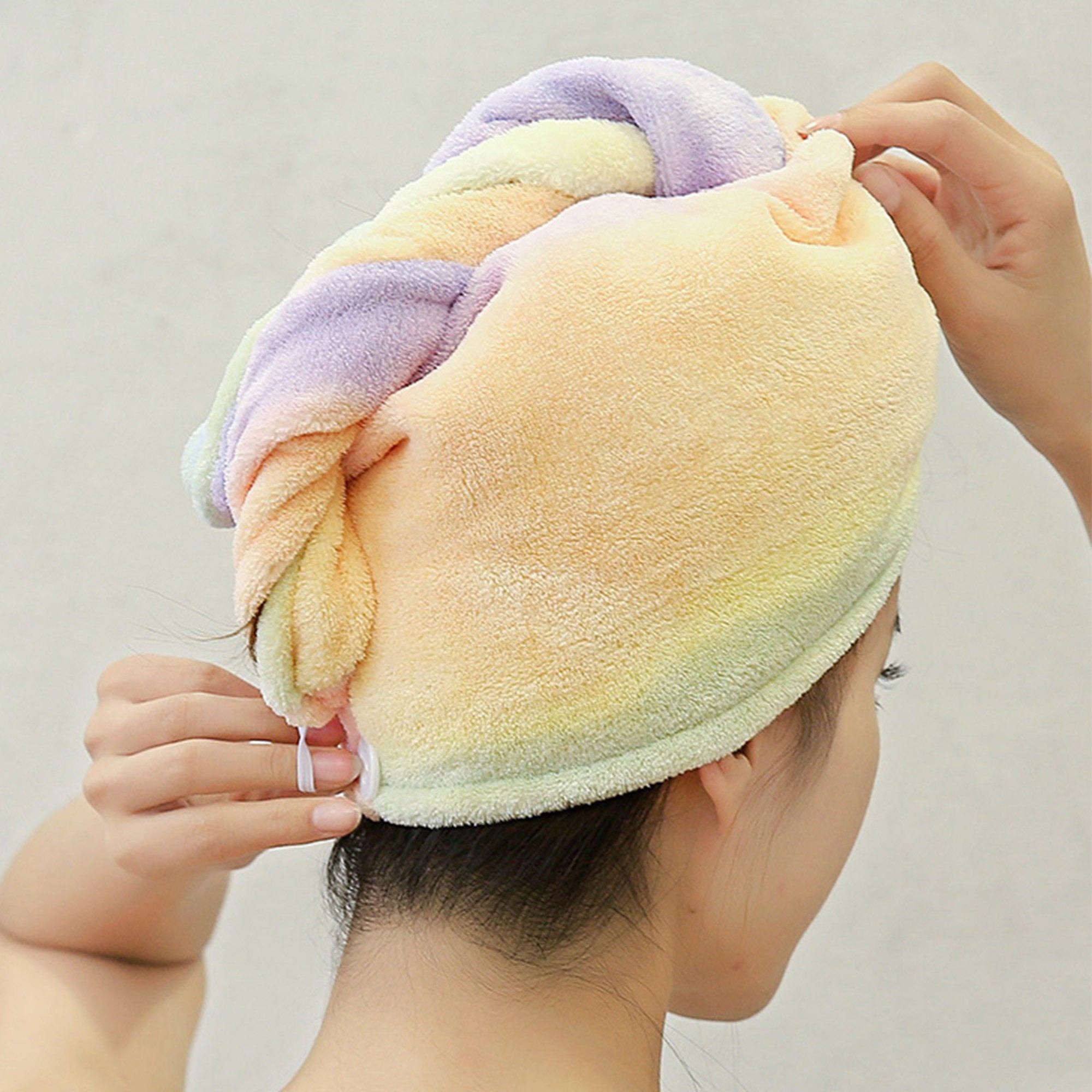Hair Drying Cap Color Shower Cap Absorbent Headband Etsy