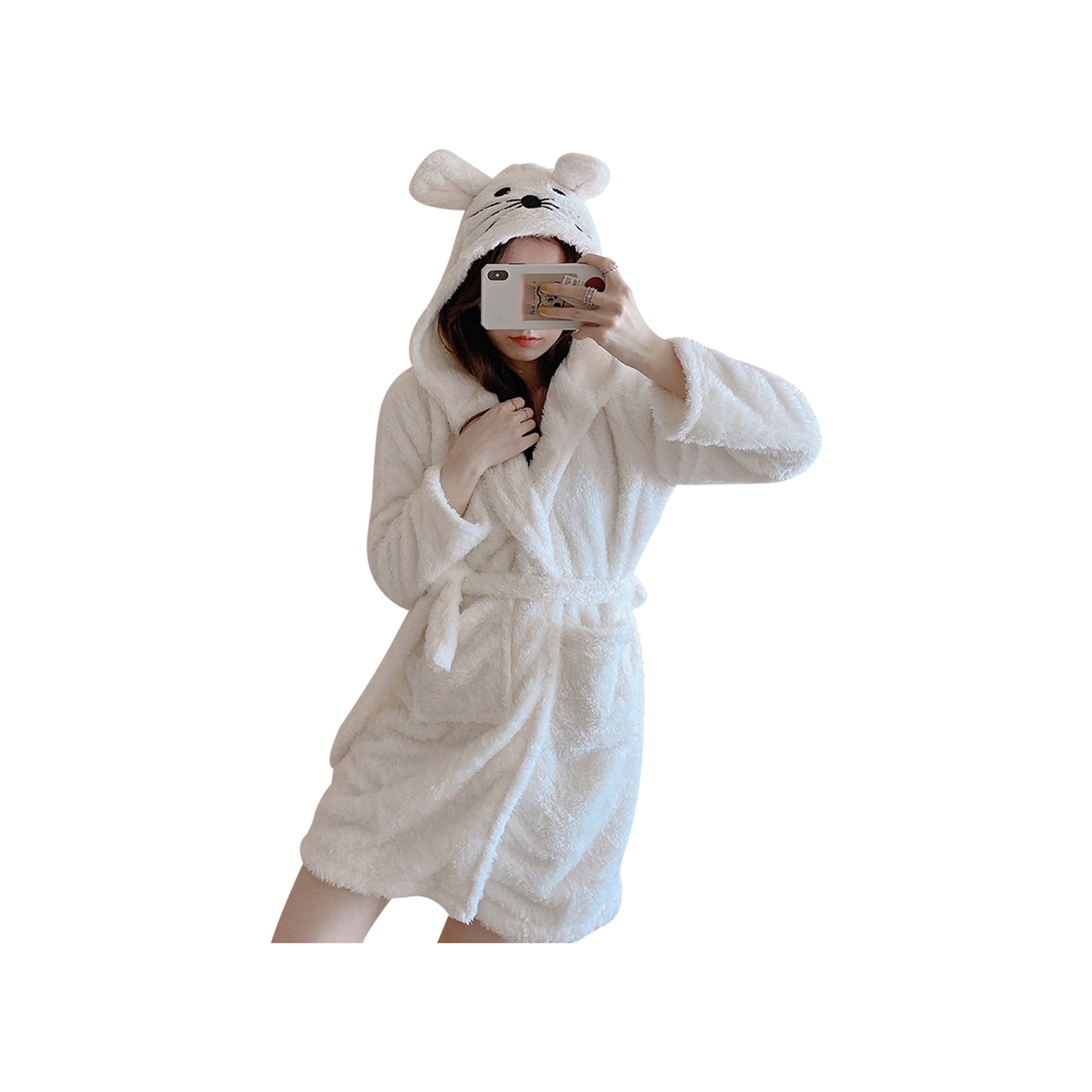 Cute Hooded Bathrobe Woman Adults Bathrobe Turkish Bathrobe Etsy