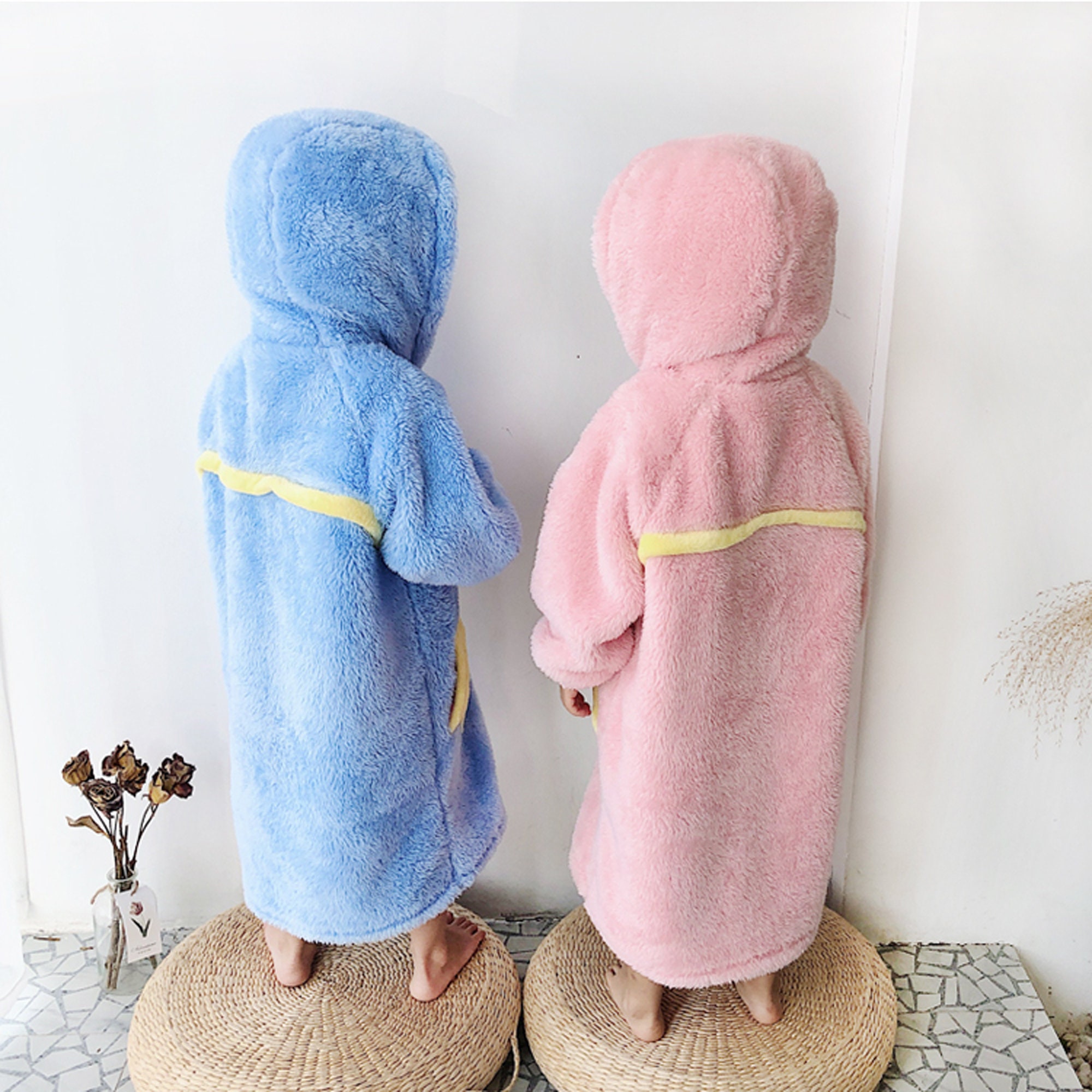 Children Bathrobe Soft Plush Bathrobe Cute Bathrobe Terry Etsy