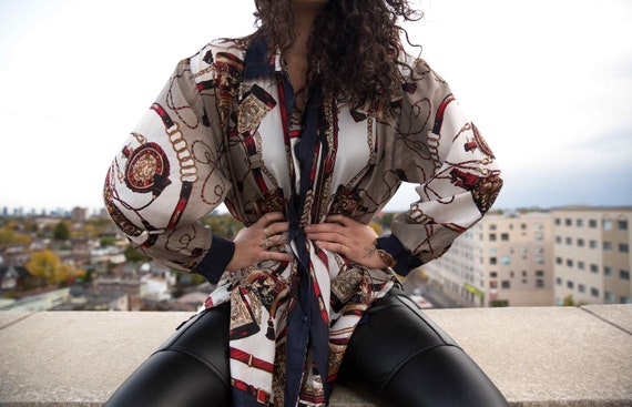Vintage Silk Gucci inspired blouse