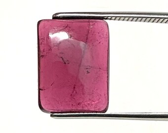 Natural Pink Tourmaline Long Cushion Cabochon Gemstone for Jewelry Making (7.60ct)