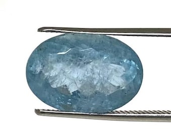 Natural Aquamarine Oval Shape Faceted Cut Loose GemStone For Jewelry Making