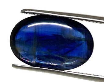 Natural Blue Kyanite Oval Cabochon Cut Gemstone for Jewellery Making, Wire Wrapping, Healing Crystals