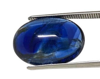 Natural Blue Kyanite Oval Cabochon Cut Gemstone for Jewellery Making, Wire Wrapping, Healing Crystals