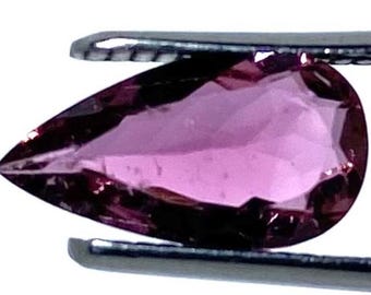 Natural Pink/Purple Tourmaline Pear Shape Faceted Gemstone | Loose Gemstone for Jewellery Making