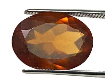 Natural Orange Tourmaline Oval Faceted Gemstone | Loose Tourmaline for Jewelry Making Handmade gems