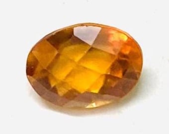 Natural Citrine Quartz Checker Board Faceted Oval Shape Gemstone....