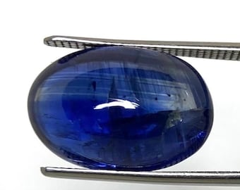 Natural Blue Kyanite Oval Cabochon Cut Gemstone for Jewellery Making, Wire Wrapping, Healing Crystals