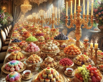 Majestic Astral Feast for 50-100 Spirit Companions, Large-Scale Spiritual Offering, Vitality-Infused Ceremony
