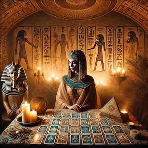 Intuitives Tarot-Lesen mit 1 Frage - Ägyptisches Gold-Tarot-Deck von Priestess