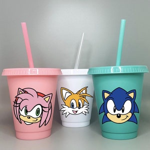 Sonic Kids Cup, Straw Cup, Toddler Tumbler, Party Favors, Toddler Cup, Travel Cup, Sonic the Hedgehog Cold Cup, Sonic Character Tumbler