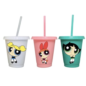 PowerPuff Girls Kids Cup, Toddler Tumbler, Party Favors, Toddler Cup, Travel Cup, Bubbles Cup, Kids Tumbler, Buttercup Cup, Blossom Cup