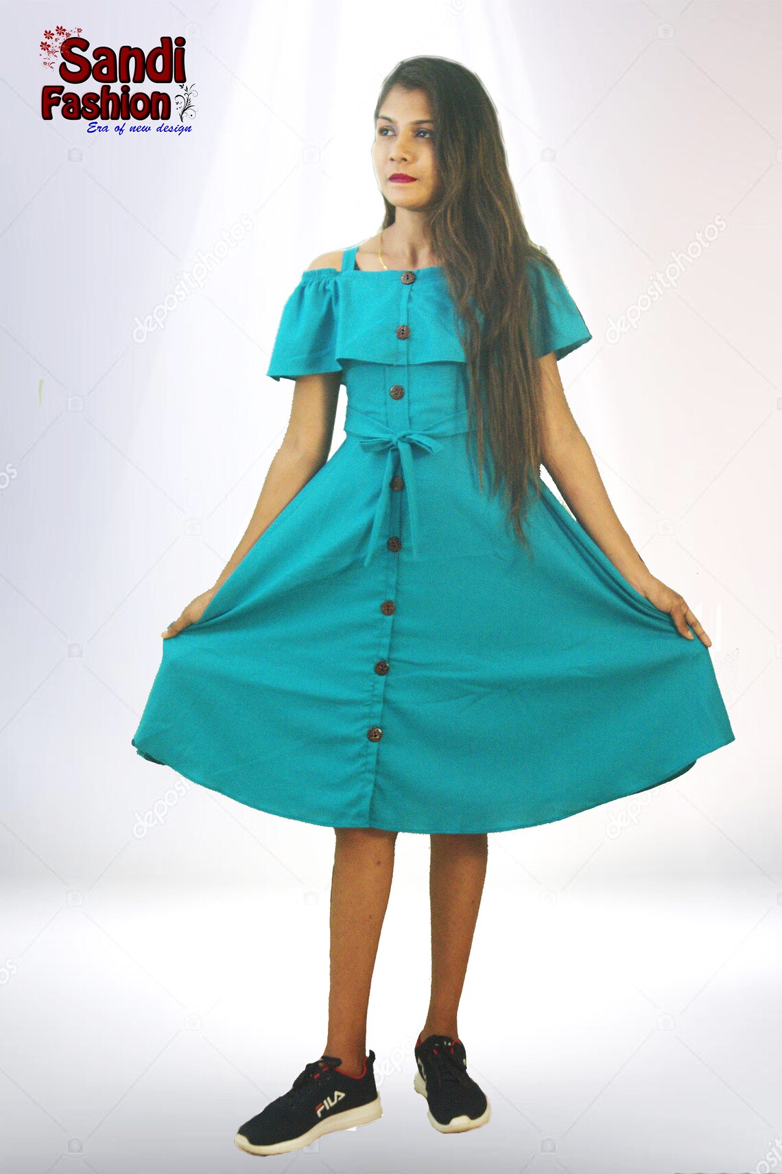 light blue frock