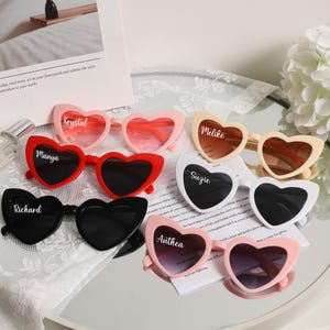 Bulk Sunglasses Bachelorette Party Favors | Pink Heart Sunglasses Babe | Beach Bachelorette Weekend | Bridal Shower Favors | Wedding Favors
