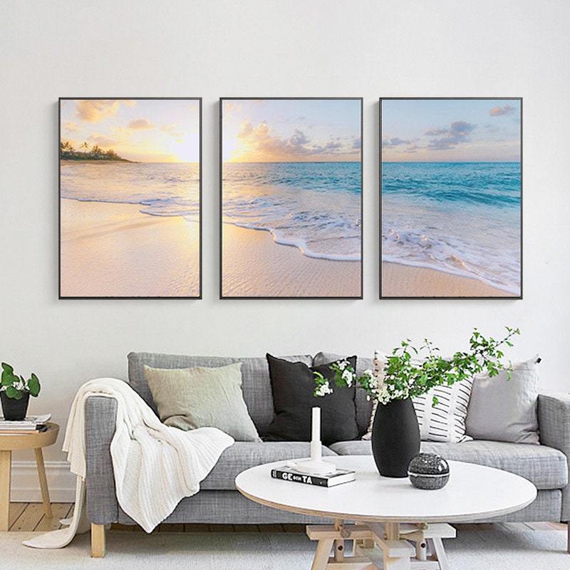 Beach Sea Waves Diamond Painting Kits,DIY 5D Diamond Painting Kits Beach  Scenes,Diamond Art Beach Perfect for Home Wall Decoration 16x24inch