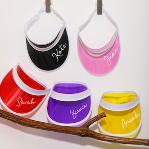 Personalized Holographic Visors, Beach Party Gifts, Bridesmaid Proposal Hat, Bachelorette Party Sun Visors, Beach Wedding Bridesmaid Hat