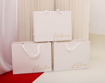 Personalized Bridesmaid Gift Bags, Custom Wedding Gift Bags,Bachelorette Party Bag,Welcome Gift Bags,Bridal Party Gift Bags,Elegant Gift Bag